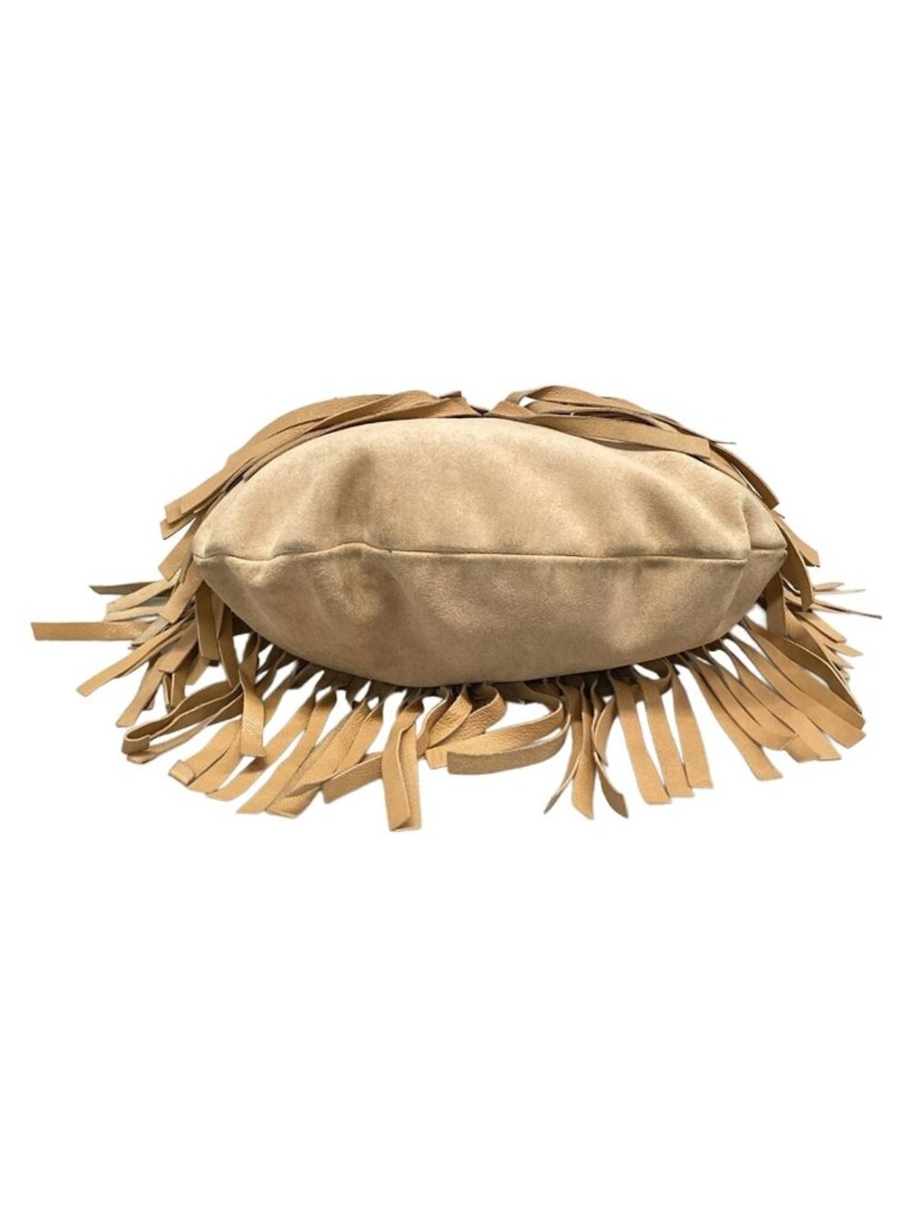 ★SOLD★ Saint Laurent Rive Gauche Shoulder Bag Boheme Beige Fringe Leather - Picture 5 of 15